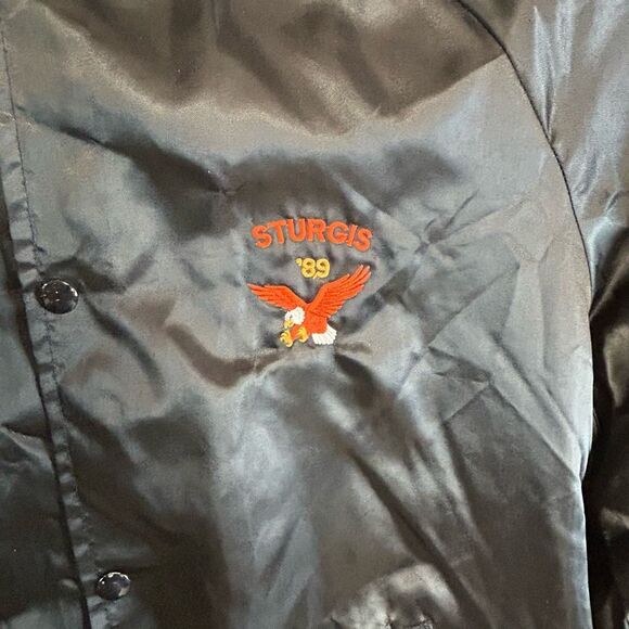Sturgis 89 Motorcycle Jacket Vintage Harley Eagle Everlasting Embroidery Large ( - Picture 4 of 4